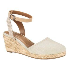 STYLE & CO MAILENA Women's Wedge Heel Espadrille Sandals Canvas Size 10